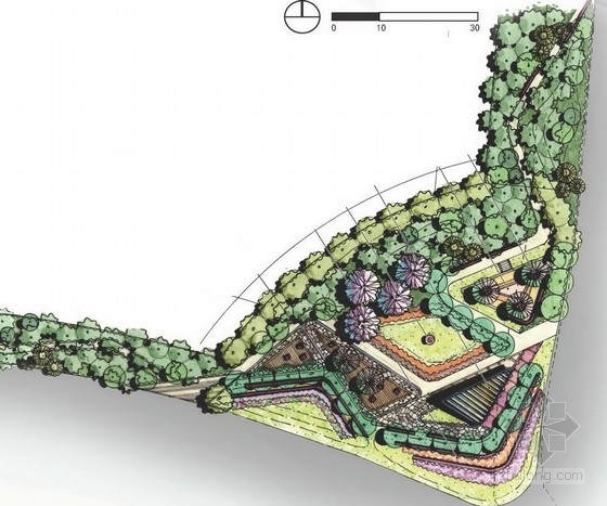 绿地空间分析资料下载-[上海]蝶形流线主义开放共享绿地空间景观设计方案（知名设计所)