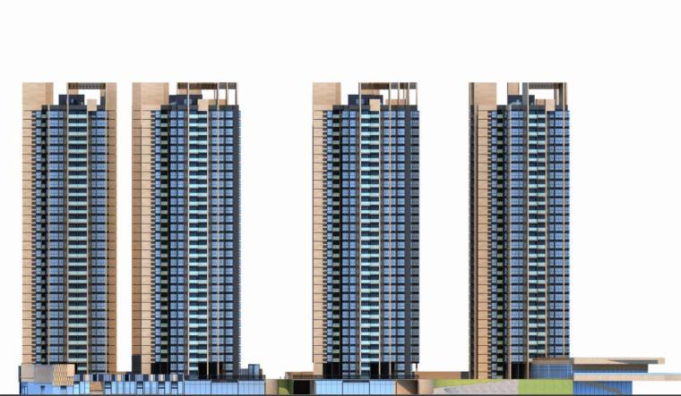 [广东]大运新城南区住宅建筑方案设计（欧陆风格）-立面图一
