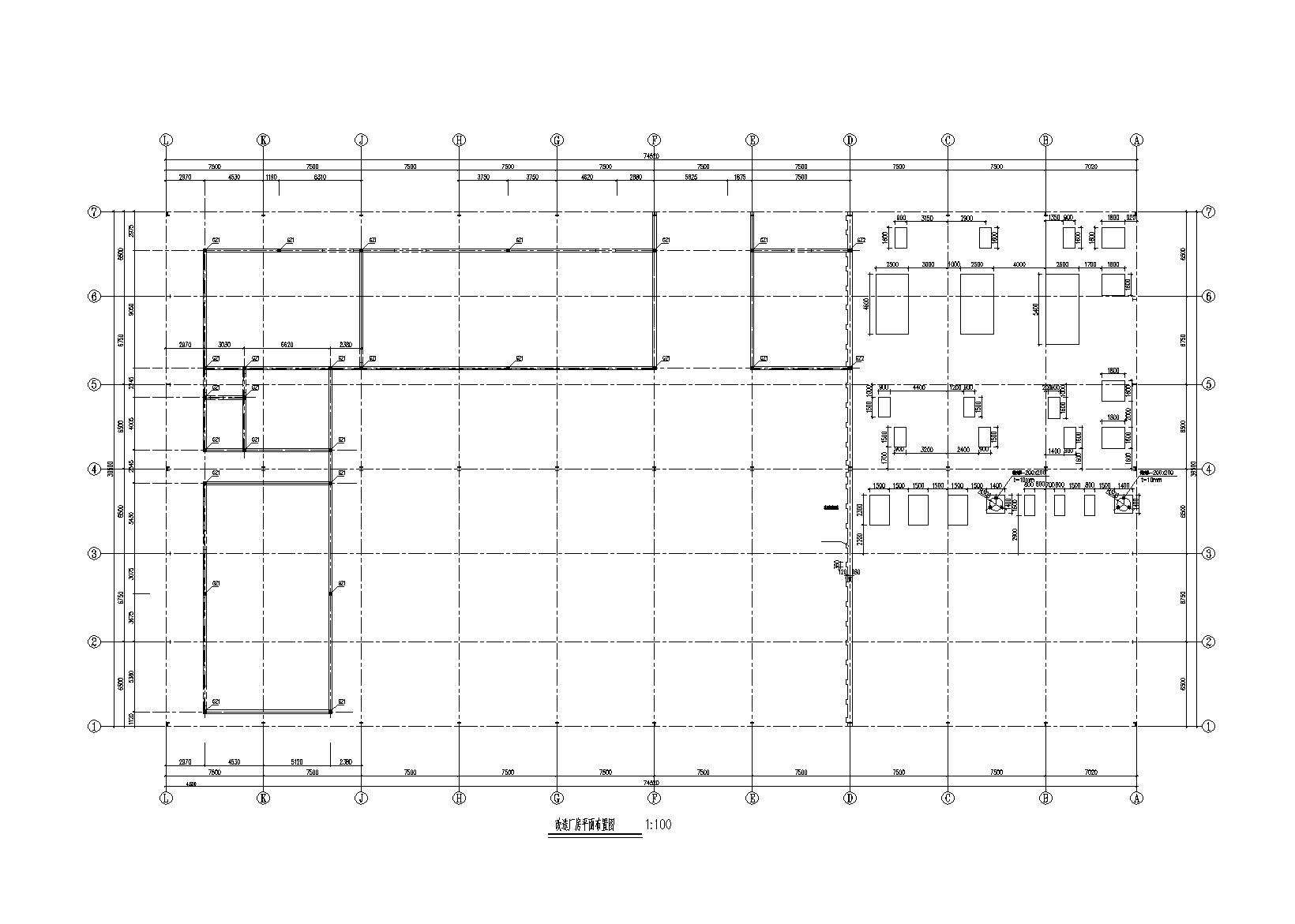 单层轻型门式刚架结构厂房改造施工图2015