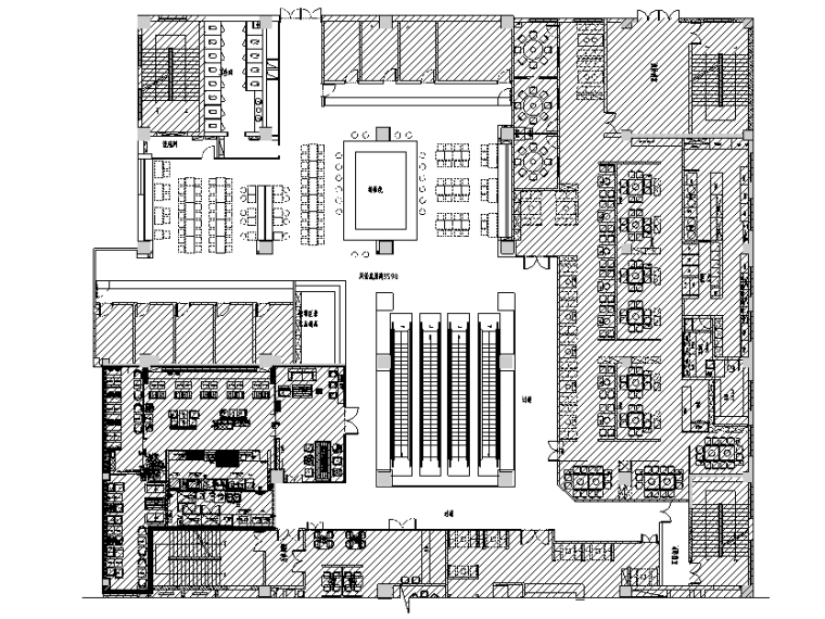 装修效果图绿色餐厅资料下载-[新疆]753平米现代简洁餐饮空间设计施工图（附效果图）