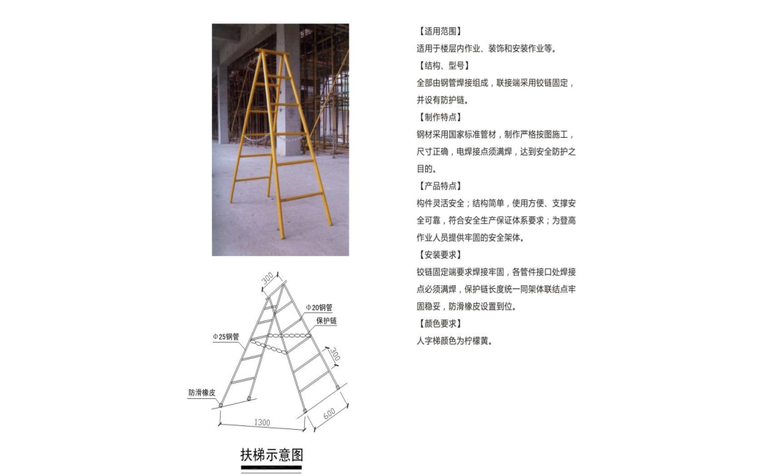 污泥处置工程设计 、施工、机电设备采购、安装、调试总承包项目施工方案-人字登高梯