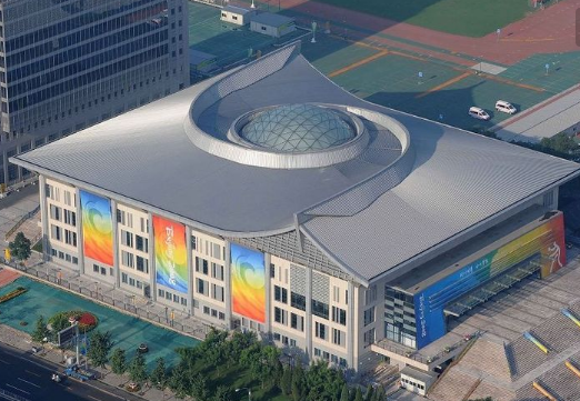 北京大学继续教育学院资料下载-北京大学体育馆钢屋盖预应力桁架壳体结构分析的几个关键问题