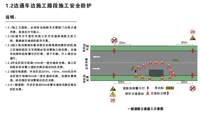 知名企业施工现场安全防护标准化图册（188页，图文并茂）-边通车边施工路段施工安全防护