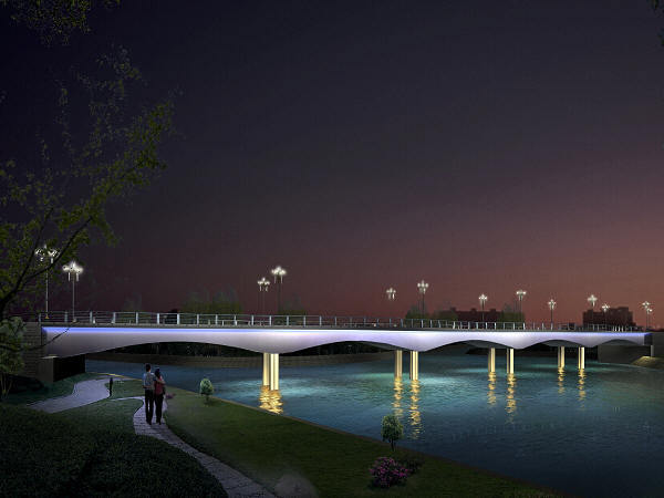 路桥方案文本资料下载-跨河桥方案设计（文本+效果图+CAD）