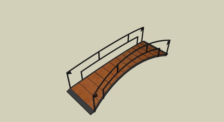 拱形木桥3d模型资料下载-38套木桥SU精模型