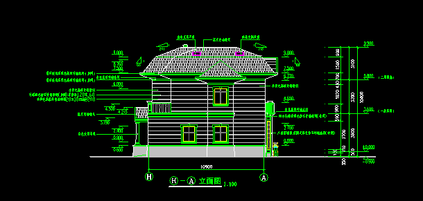 别墅图纸立面平面资料下载-小别墅建筑设计图纸