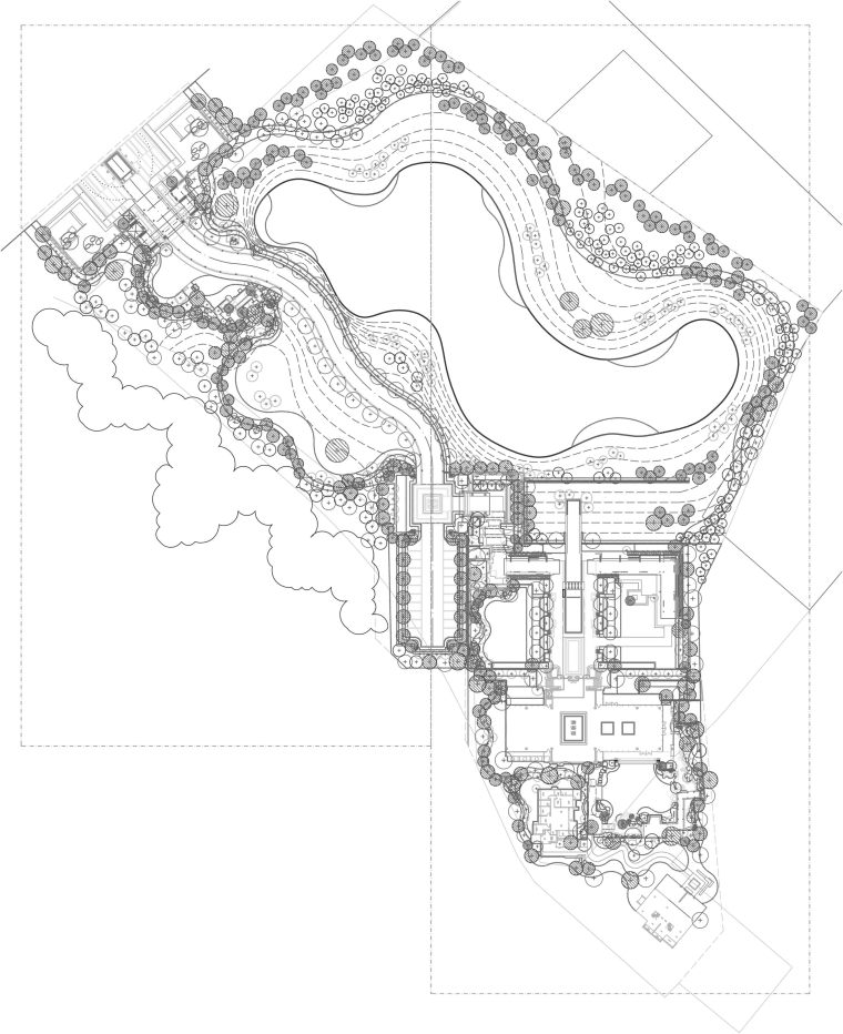 [重庆]九里晴川景观设计方案施工图（水电、植物）-九里晴川示范区植物平面总图