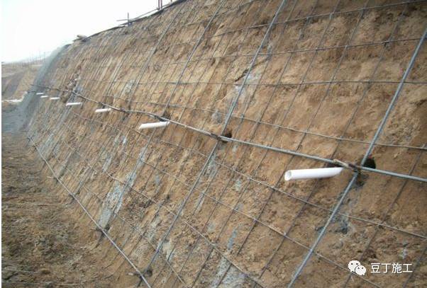 土钉砼墙喷射施工工艺资料下载-土钉墙和挂网喷施工工艺