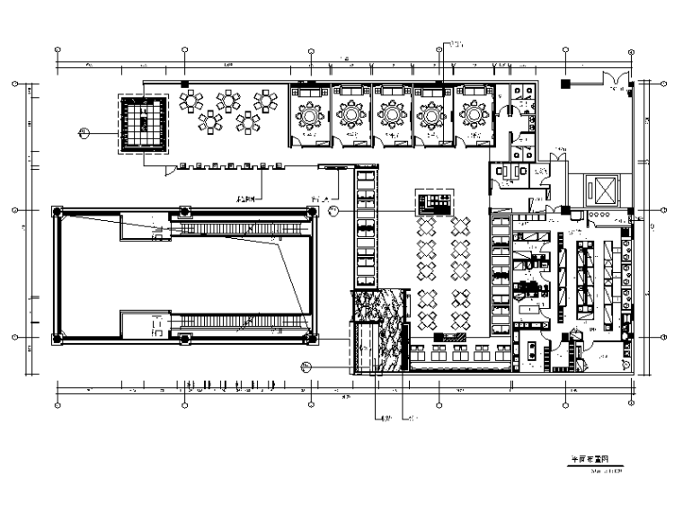 中餐馆空间设计效果图资料下载-万象城某混搭风格餐厅设计CAD施工图（含效果图）