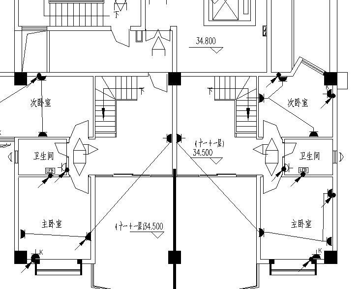 某高层电气图纸-照明插座