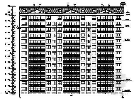 小高层框剪住宅建筑图资料下载-某13层框剪小高层住宅楼建筑结构图纸