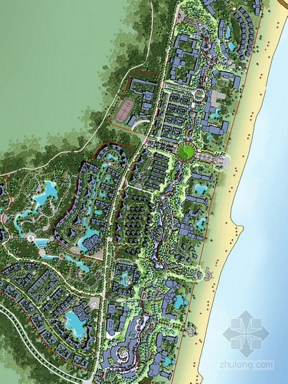 滨水概念规划方案资料下载-[海南]滨水长廊景观概念设计方案