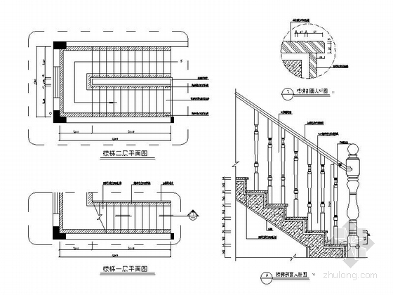 [三亚]简欧浪漫两层别墅样板房施工图立面图