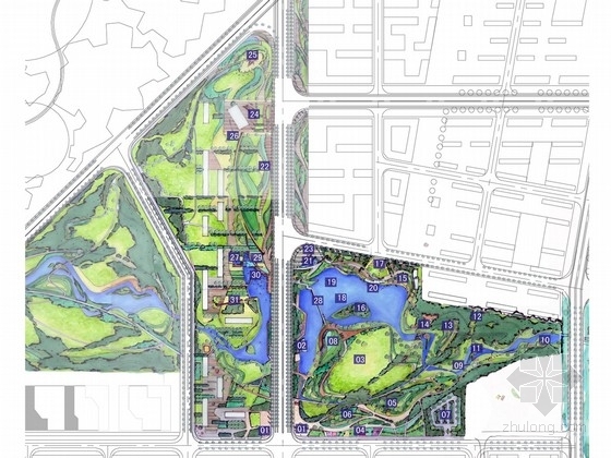 综合公园规划资料下载-[吉林]综合公园规划设计方案（国外设计公司）