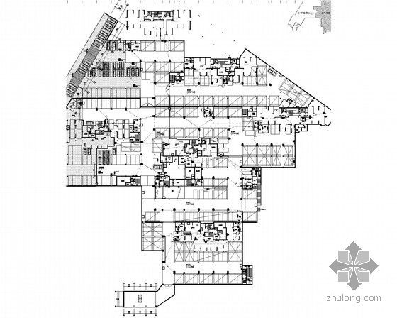 [安徽]综合住宅小区全套电气施工图530张（配电房设计 审图意见）-地下车库照明平面图