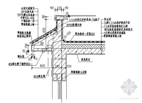 挑檐结构图片