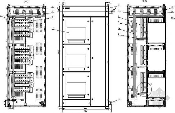 低压配电柜安装施工图资料下载-智能型低压配电柜总装图
