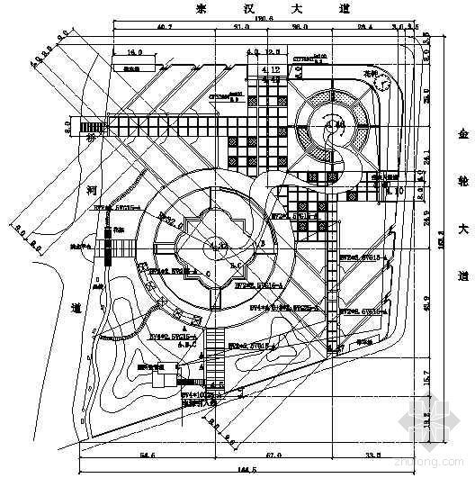 阶梯休闲区平面图资料下载-某公园休闲广场供电平面图