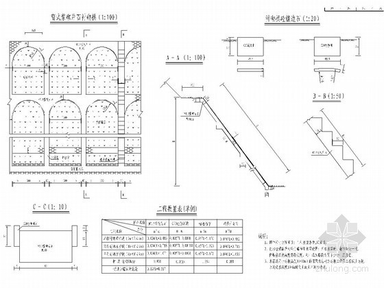 拱形骨架防护设计资料下载-路基防护设计图（拱形骨架）