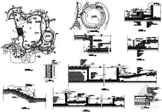 游泳池场地设计节点资料下载-景观泳池节点详图