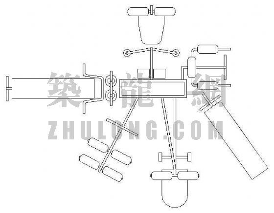 健身器材cad块资料下载-高级健身器平面图