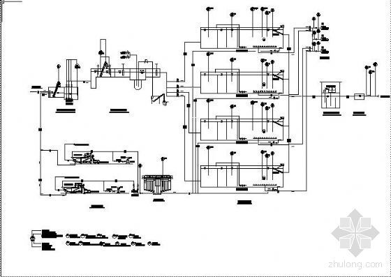 cass工艺简单流程图资料下载-某污水处理厂工艺流程检测图