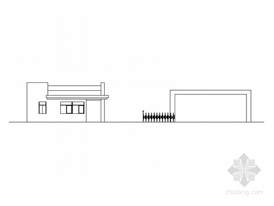 小品建筑设计图资料下载-[浙江]单层企业传达室及大门建筑设计施工图（32平方米 含结构、电气施工图）