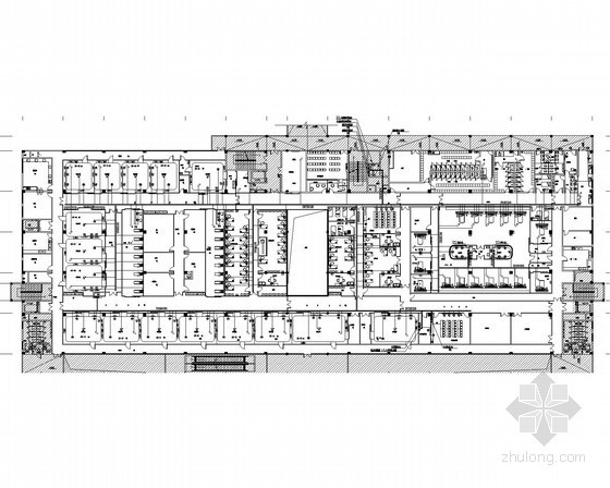 [广东]市区大型综合医院门诊医技病房楼电气施工图-弱电平面图 