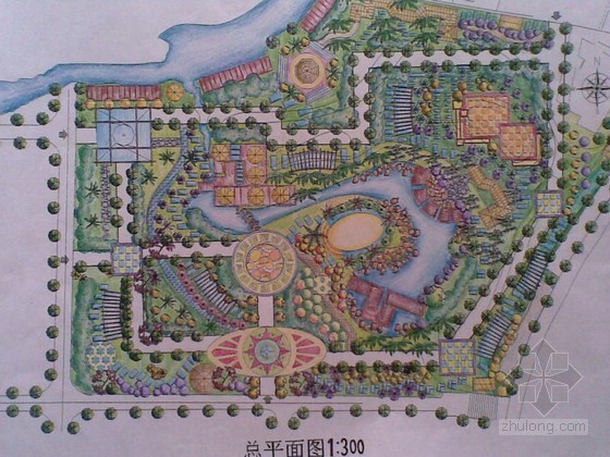 滨河公园设计cad资料下载-滨河公园景观设计方案