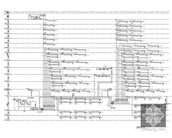 [北京]12万平米著名商业综合体建筑给排水图纸（雨水虹吸排水 中水系统 ）-自喷系统原理图