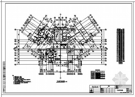 核心筒结构设计案例资料下载-成都某剪力墙核心筒工程结构设计图
