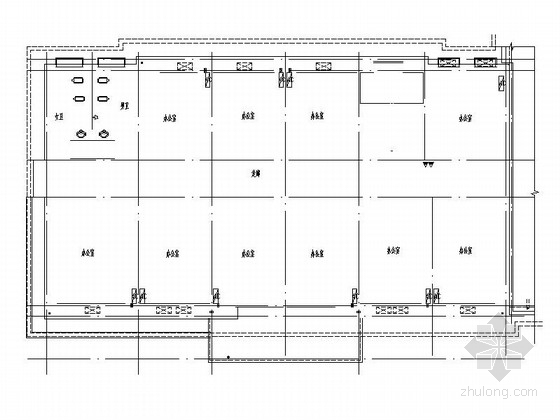 [福建]三层机关办公楼建筑施工图-三层机关办公楼建筑首层平面图 