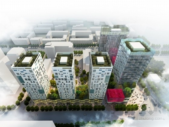 会所办公楼设计方案资料下载-[北京]20层大型办公楼建筑设计方案文本