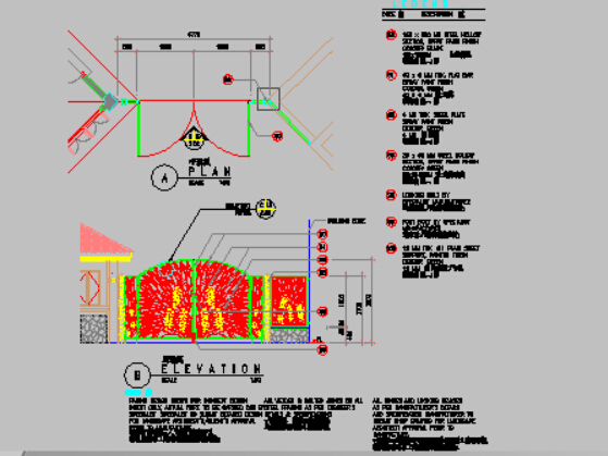 园林景大门工图设计资料下载-收集的三个大门入口施工图
