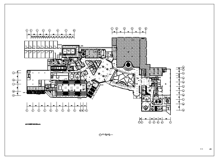 常州大酒店公共区域部分室内设计施工图纸-地面材质图