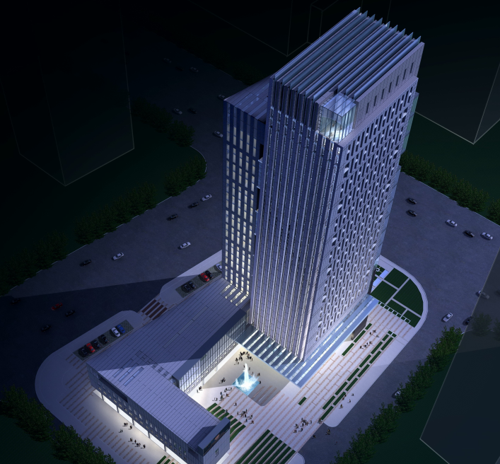 办公建筑设计SU模型资料下载-[江苏]信用联社办公楼建筑设计方案