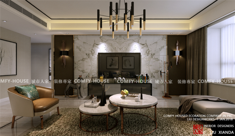 现代装修风格三室两厅资料下载-济南中国mall城市之星装修效果图