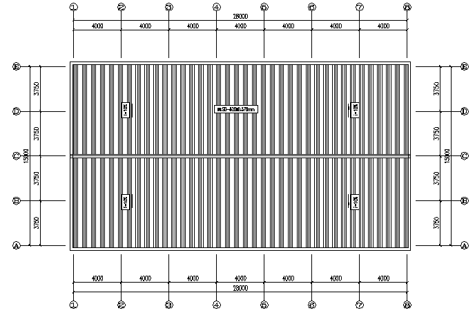 钢结构加层建筑施工图资料下载-二层15x28m门式刚架钢结构施工图（CAD，9张）