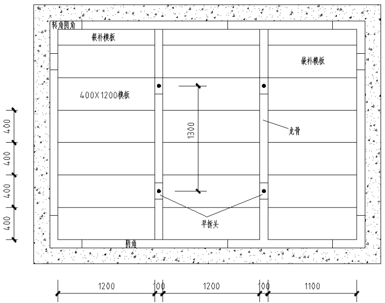 [昆明]剪力墙结构高层住宅铝合金模板工程专项施工方案（63页）-03楼面板配模示意图