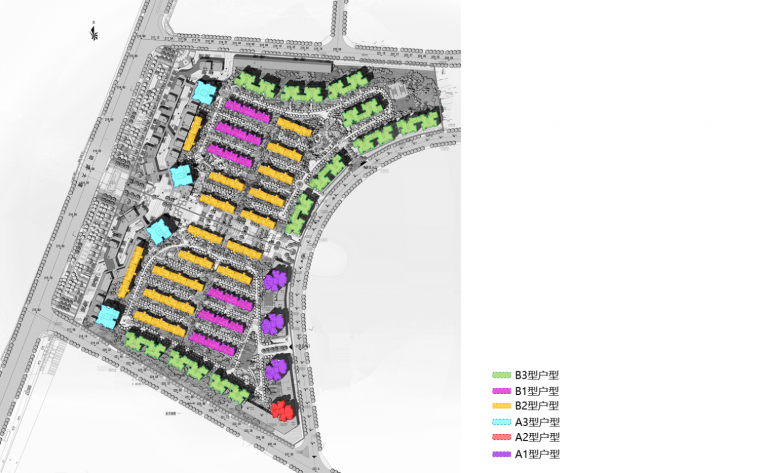 [重庆]新中式大型住宅区建筑设计方案文本分析图