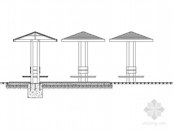 cad凉亭资料下载-带平台休闲凉亭施工做法