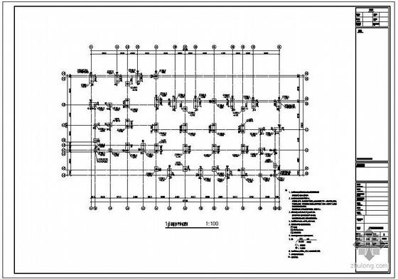 柱子模板图dwg资料下载-[东莞]某框架住宅结构设计图