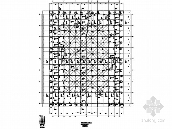 [浙江]地上五层框架结构商业办公楼地上部分结构施工图-商业办公楼四层梁平法施工图 