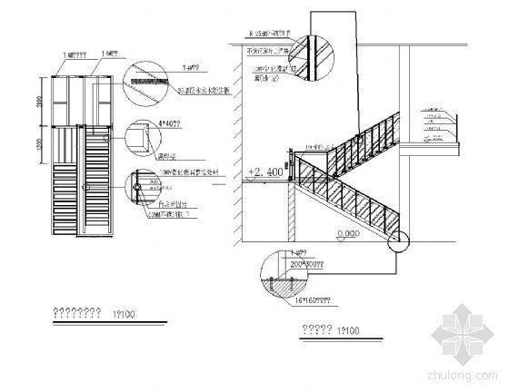 室内钢结构弧形楼梯资料下载-楼梯钢结构详图