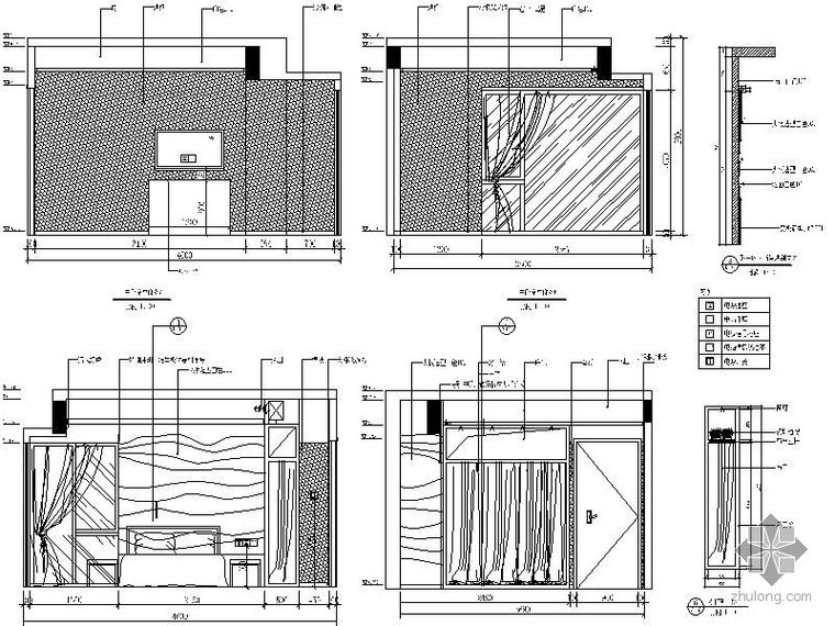 大主卧大想法住宅资料下载-主卧立面详图