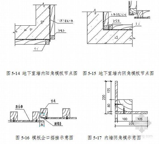 [最新]2015年高层住宅建安工程管理手册(含施工技术 成本管理)-地下室墙体模板 