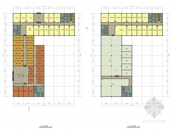 [江苏]15层县级公共卫生中心建筑设计方案文本-15层县级公共卫生中心各层平面图