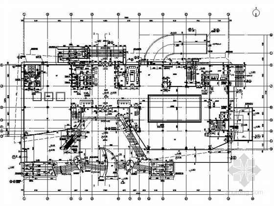 [安徽]3层展览馆及活动中心建筑施工图（2014年图纸）-3层展览馆及活动中心建筑平面图