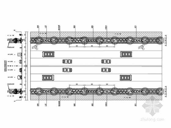 绿带景观施工图资料下载-[湖南]城市次干道景观绿化工程施工图设计8张
