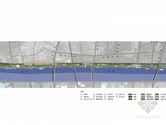 滨河种植设计cad平面图资料下载-[西安]滨河景观带环境设计方案